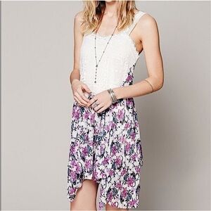 Free People Garden Party Floral Lace Crochet Slip Dress